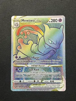Pokemon GO - Mewtwo VSTAR - 079/078 - Rainbow Full Art Rare - MINT - Image 2
