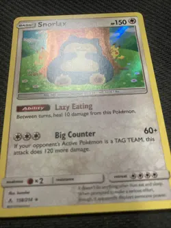 Snorlax 158/214 Holo Rare Pokemon Sun & Moon Unbroken Bonds Near Mint - Image 3
