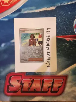 Surfer Regionals STAFF Promo 187 | Pokemon TCG NM | Surging Sparks SSP - Image 1