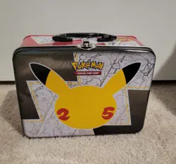 Pokemon Celebrations 25th Anniversary Lunchbox Tin Pikachu EMPTY No Boosters - Image 1