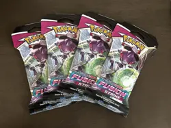 Pokemon TCG Sword & Shield Fusion Strike Sleeved Booster Pack Lot of 4 - Image 1
