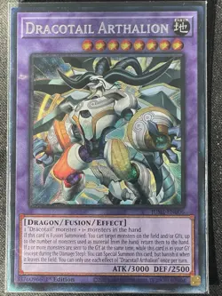 Yugioh Dracotail Arthalion JUSH-EN006 Collector's Rare 1st Edition NM - Image 1