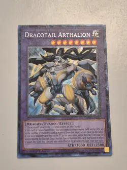 Yugioh Dracotail Arthalion JUSH-EN006 Collector's Rare 1st Edition NM - Image 2