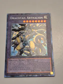 Yugioh Dracotail Arthalion JUSH-EN006 Collector's Rare 1st Edition NM - Image 3