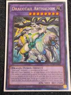 Yugioh Dracotail Arthalion JUSH-EN006 Collector's Rare 1st Edition NM - Image 1