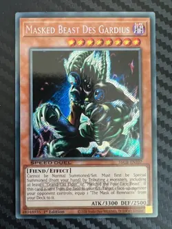 Yugioh Masked Beast Des Gardius SBCB-EN107 Secret Rare 1st Edition NM - Image 1