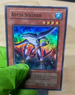 Yugioh Abyss Soldier Capsule Monster Coliseum CMC-EN001 Super Rare PS2 Promo LP - Image 2