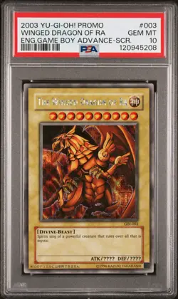 PSA 10 Yugioh Ra Obelisk Slifer Secret Rare GBI 001 002 003 Sequential Set - Image 3
