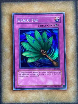 Yugioh Goblin Fan TFK-003 Parallel Secret Rare Promo NM - Image 1