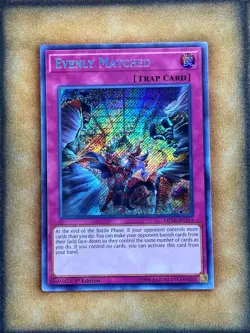 Yugioh Evenly Matched MP18-EN154 Secret Rare 1st Ed NM - Image 1