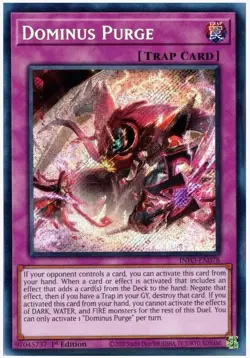 Yugioh Dominus Purge INFO-EN078 Secret Rare 1st Ed NM - Image 1