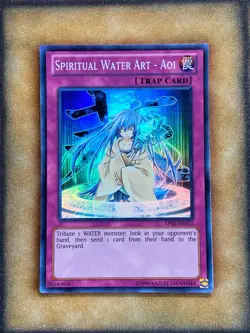 Yugioh Spiritual Water Art - Aoi AP02-EN012 Super Rare NM - Image 1