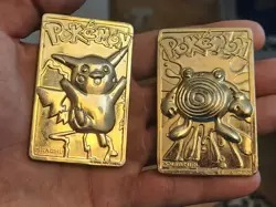 Pokemon Pikachu Gold Plated Card 23K Burger King 1999 Limited Edition Pokemon - Image 1