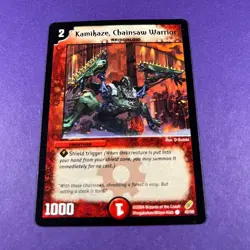 Duel Masters Trading Card Game Kamikaze, Chainsaw Warrior 42/55 Creature - Image 1