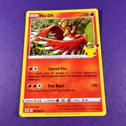 Ho-oh 001/025 Holo Rare Celebrations Pokemon Card Trading Card TCG - Image 1