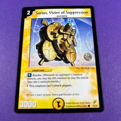 Duel Masters Trading Card Game Sarius, Vizier Of Suppression 16/55 Creature 2004 - Image 2
