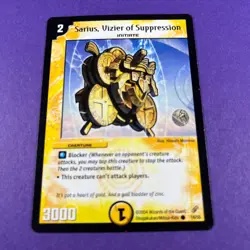 Duel Masters Trading Card Game Sarius, Vizier Of Suppression 16/55 Creature 2004 - Image 3