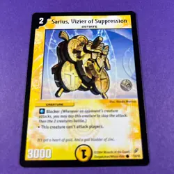 Duel Masters Trading Card Game Sarius, Vizier Of Suppression 16/55 Creature 2004 - Image 1