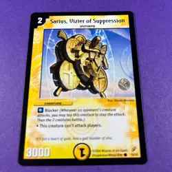 Duel Masters Trading Card Game Sarius, Vizier Of Suppression 16/55 Creature 2004 - Image 2