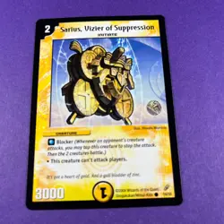 Duel Masters Trading Card Game Sarius, Vizier Of Suppression 16/55 Creature 2004 - Image 1