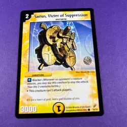Duel Masters Trading Card Game Sarius, Vizier Of Suppression 16/55 Creature 2004 - Image 2