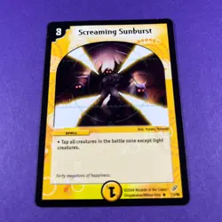 Duel Masters Trading Card Game Screaming Sunburst 17/55 Creature 2004 WOTC - Image 3