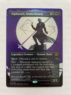 MTG Alpharael, Stonechosen BORDERLESS FOIL 0292 EOE - Image 1