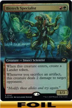 1x - Biotech Specialist - FOIL EXTENDED ART - Edge of Eternities - NM MTG - Image 1