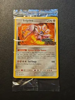 Pokemon PreRelease US Store Exclusive Promo Cosmic Eclipse Solgaleo Sealed Mint - Image 1