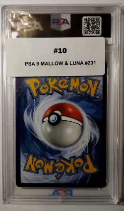 2019 Pokemon Sun & Moon Cosmic Eclipse Full Art Mallow & Lana #231 PSA 9 MINT - Image 2