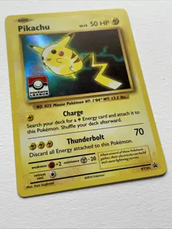 Pikachu XY202 Holo Black Star Promo Pokemon League LP/MP - Image 2