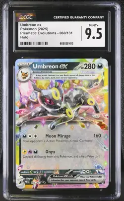 CGC 9.5 MINT+ Pokemon Umbreon ex 060/131 Prismatic Evolutions Double Rare psa - Image 1