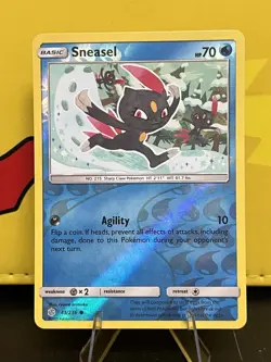 Pokemon TCG - Sneasel 43/236 - Cosmic Eclipse - Reverse Holo - Common - LP/MINT - Image 1