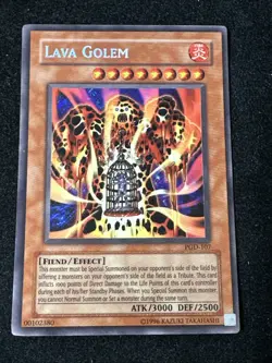 Yugioh! LP Lava Golem - PGD-107 - Secret Rare - Unlimited Edition Lightly Played - Image 1