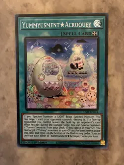 Yugioh! TCG - Yummyusment Acroquey - Super Rare - JUSH-EN024 - Justice Hunters - Image 1