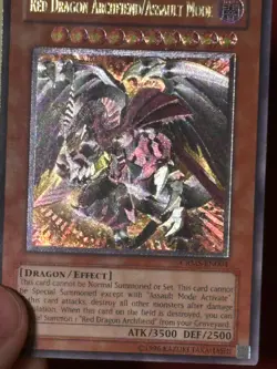 YUGIOH GREY PRINT Red Dragon Archfiend Assault Mode CRMS-EN004 Ultimate Rare LP - Image 3