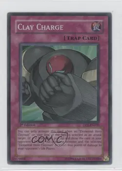Super Rare - Clay Charge 1st Ed. YuGiOh Duelist Pack: Jaden Yuki #DP1-EN030 0a1 - Image 1