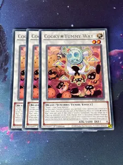 Yugioh Playset - 3x Cooky Yummy Way (NM) - Rare - JUSH-EN020 - New Set - Meta - Image 1