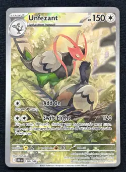 Pokemon TCG Unfezant Illustration Rare Card 150/086 Black Bolt-NM Condition - Image 1