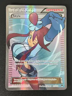 FREE SHIPPING 2016 Skyla Full Art Trainer Ultra Rare Pokemon Card MP+/LP - Image 1