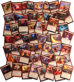 Magic the Gathering 100 Red Card lot - NO DUPLICATES NO BASIC LANDS NM Mix Set - Image 1