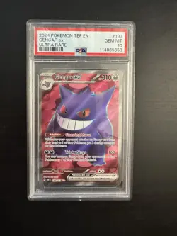 PSA 10 Pokemon 2024 Temporal Forces Gengar EX Double Rare Card 104/162 PSA 10 - Image 1
