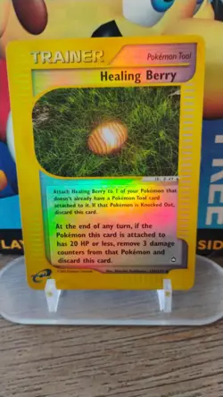 HEALING BERRY Aquapolis E-Series POKEMON 2002 Holo Trading Card TRAINER 125/147 - Image 1