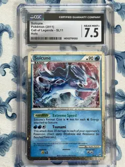 Suicune SL11 Shiny Holo Pokemon Card Call of Legends CGC 7.5 - Image 1