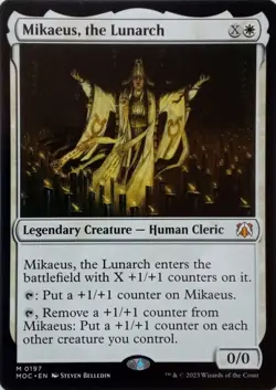 0197 MIKAEUS, THE LUNARCH MYTHIC MARCH OF THE MACHINE COMMANDER MTG CARD - Image 1