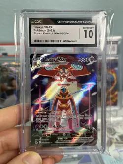 🔥 CGC 10 Deoxys VMAX ⭐ GG45/GG70 - Crown Zenith - GEM MINT Pokemon Card Slab - Image 1