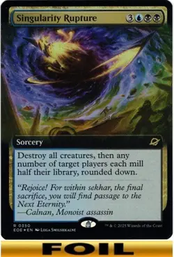 1x - Singularity Rupture - FOIL EXTENDED ART - Edge of Eternities - NM MTG - Image 1