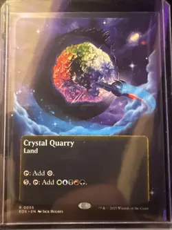 x1 Crystal Quarry (0055) - Borderless R MTG Edge of Eternities: Stellar Sights - Image 1