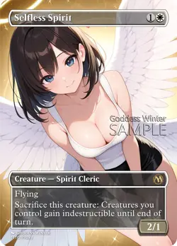 MTG - Selfless Spirit - Fanart Borderless Style - EDH / Playtest - Image 1