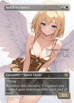 MTG - Selfless Spirit - Fanart Borderless Style - EDH / Playtest - Image 1